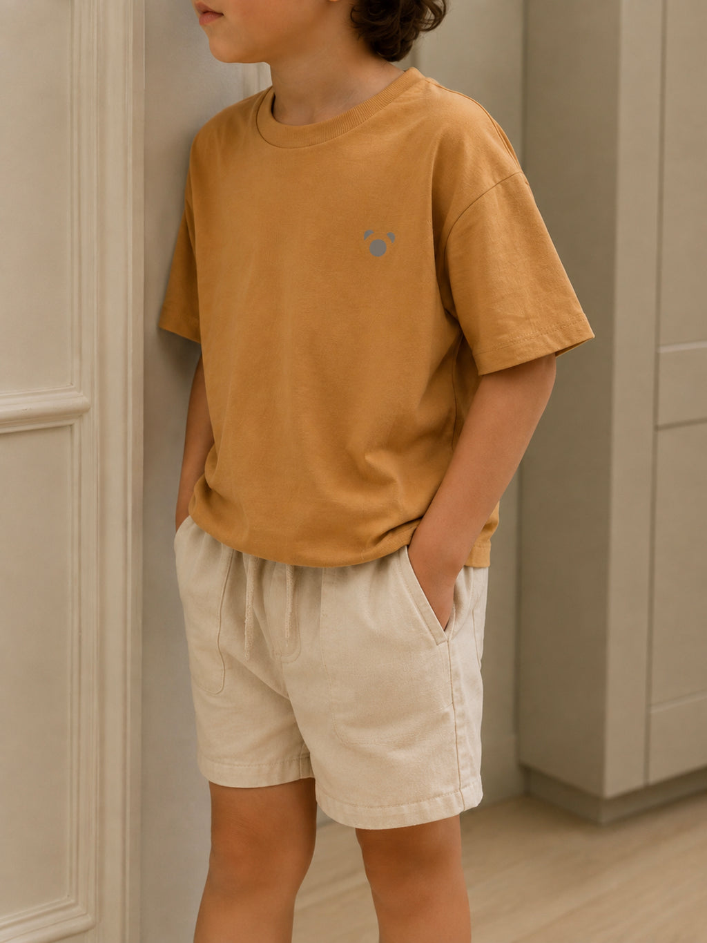 Kids Bamboo T-shirt - Caramel