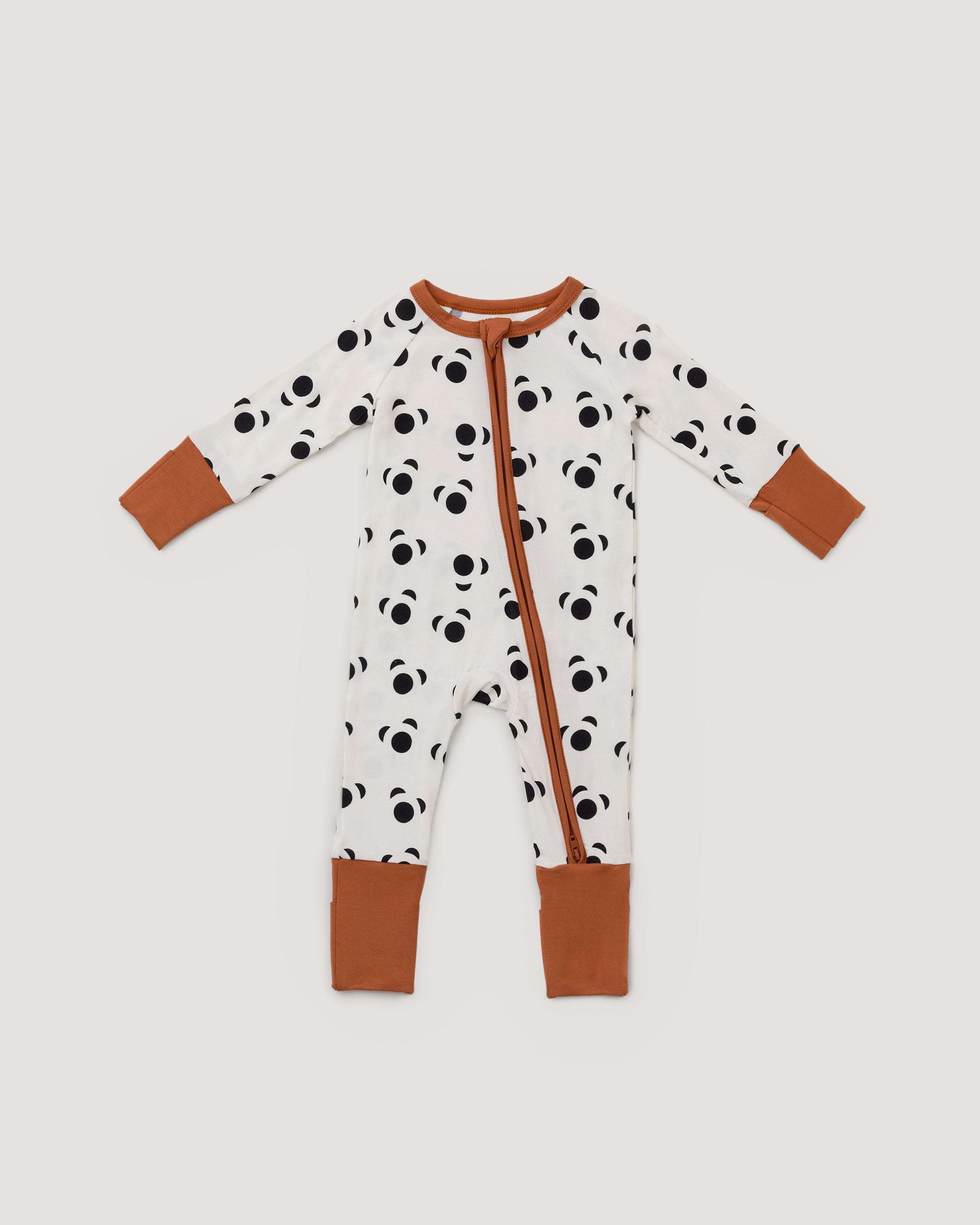 Organic Bamboo Baby Sleepsuit | Fluffy Panda Signature Print