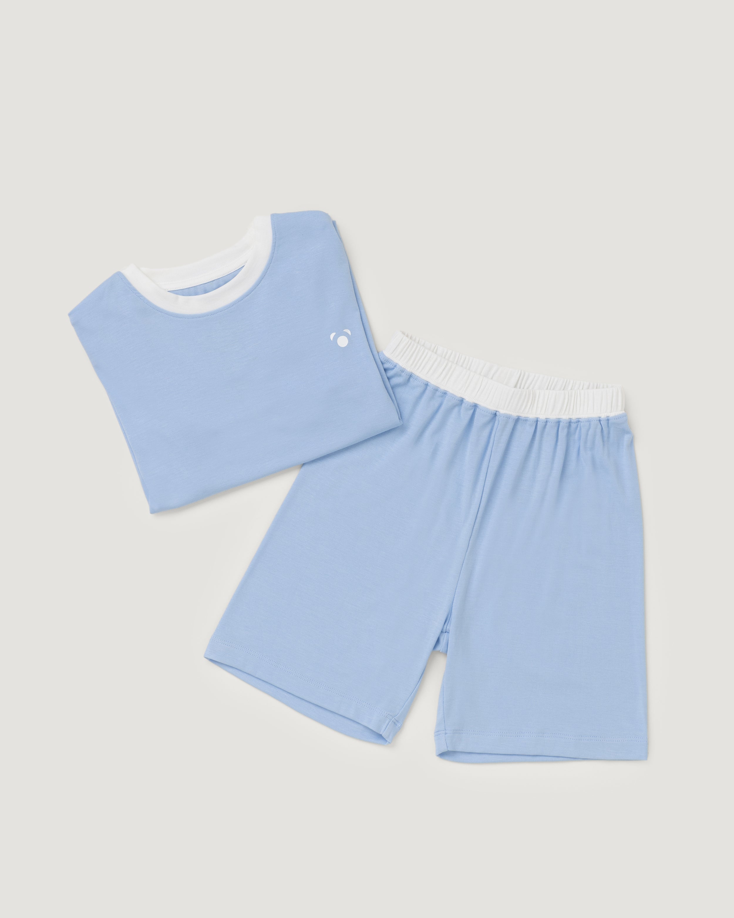 Kids' Bamboo Short Pyjama Set | Cornflower Blue