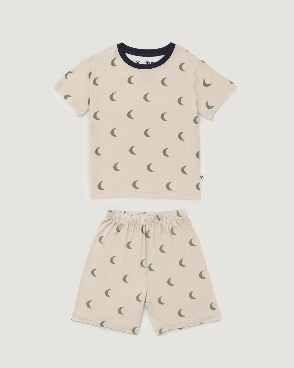 Kids' Short Bamboo Pyjamas | Moon Print