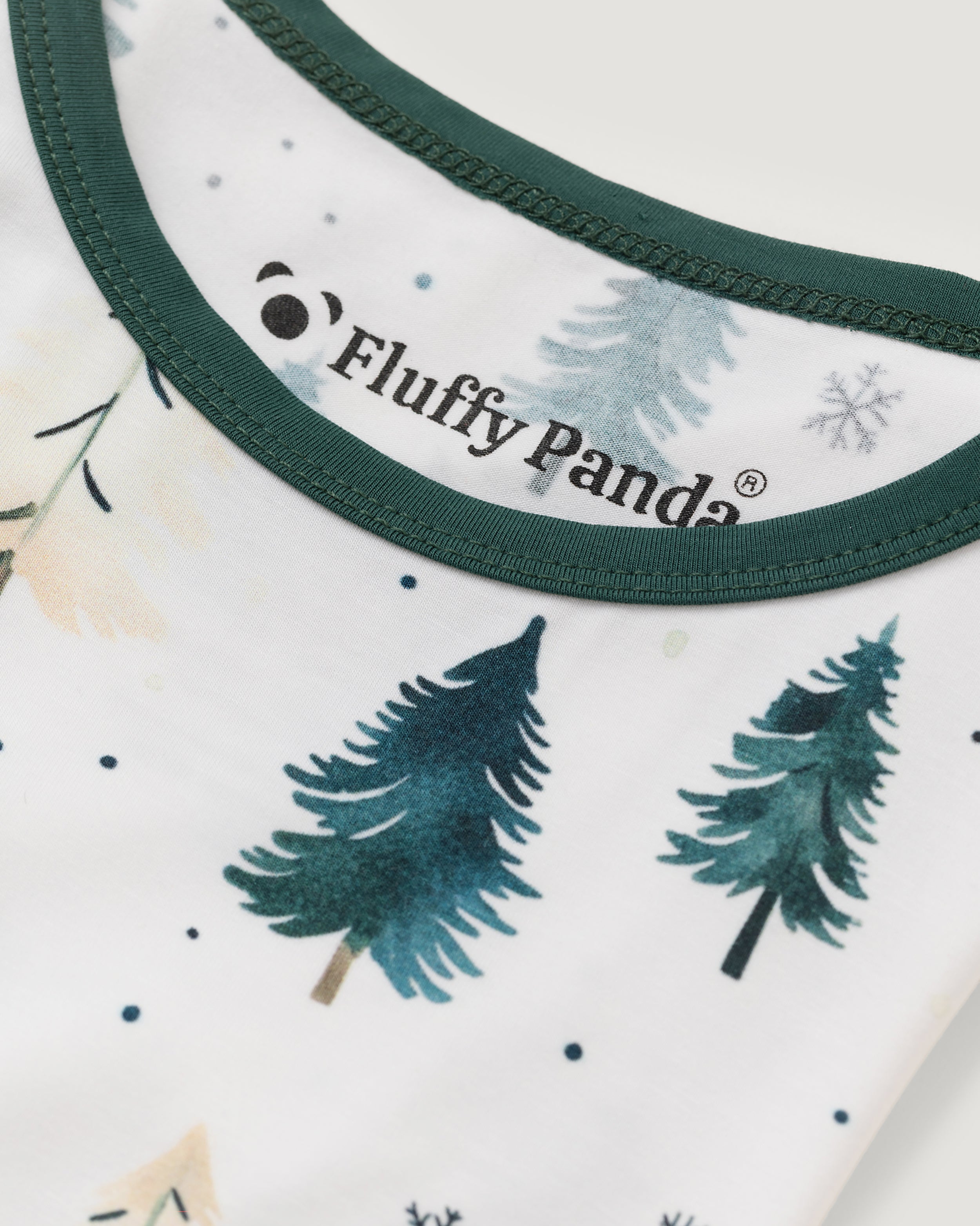 Kids Bamboo Pyjamas | Winter Pine Print