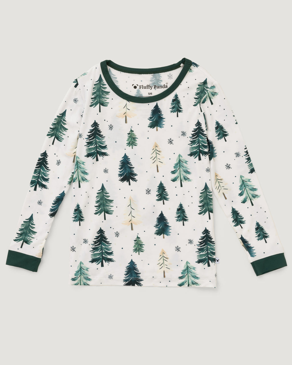 Kids Bamboo Pyjamas | Winter Pine Print