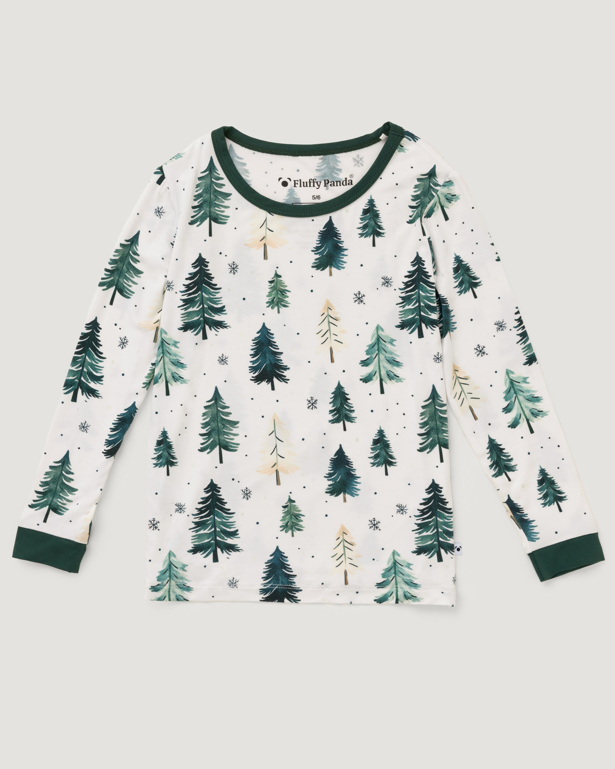 Kids Bamboo Pyjamas | Winter Pine Print