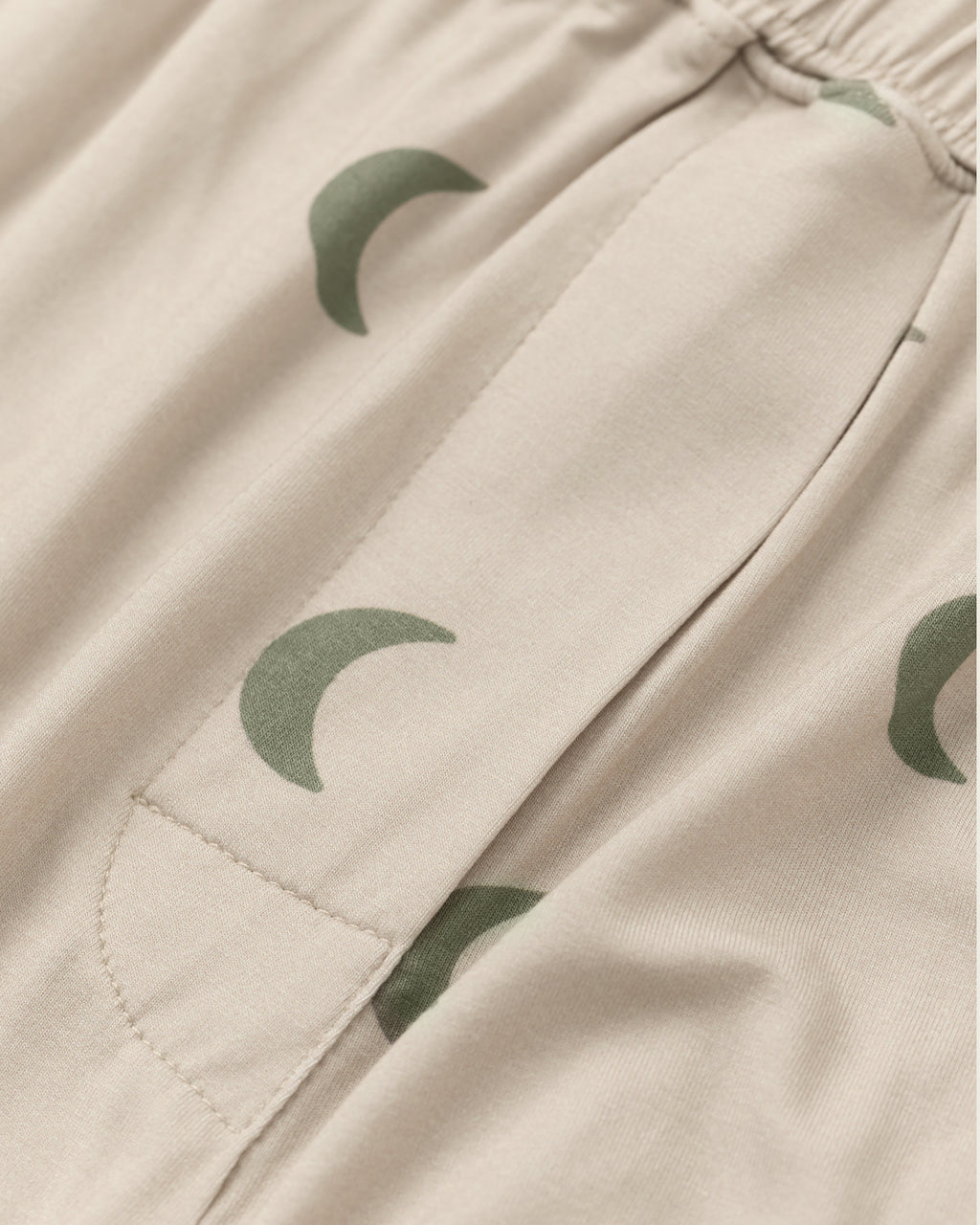Women's Short Bamboo Pyjama Set | Moon Print