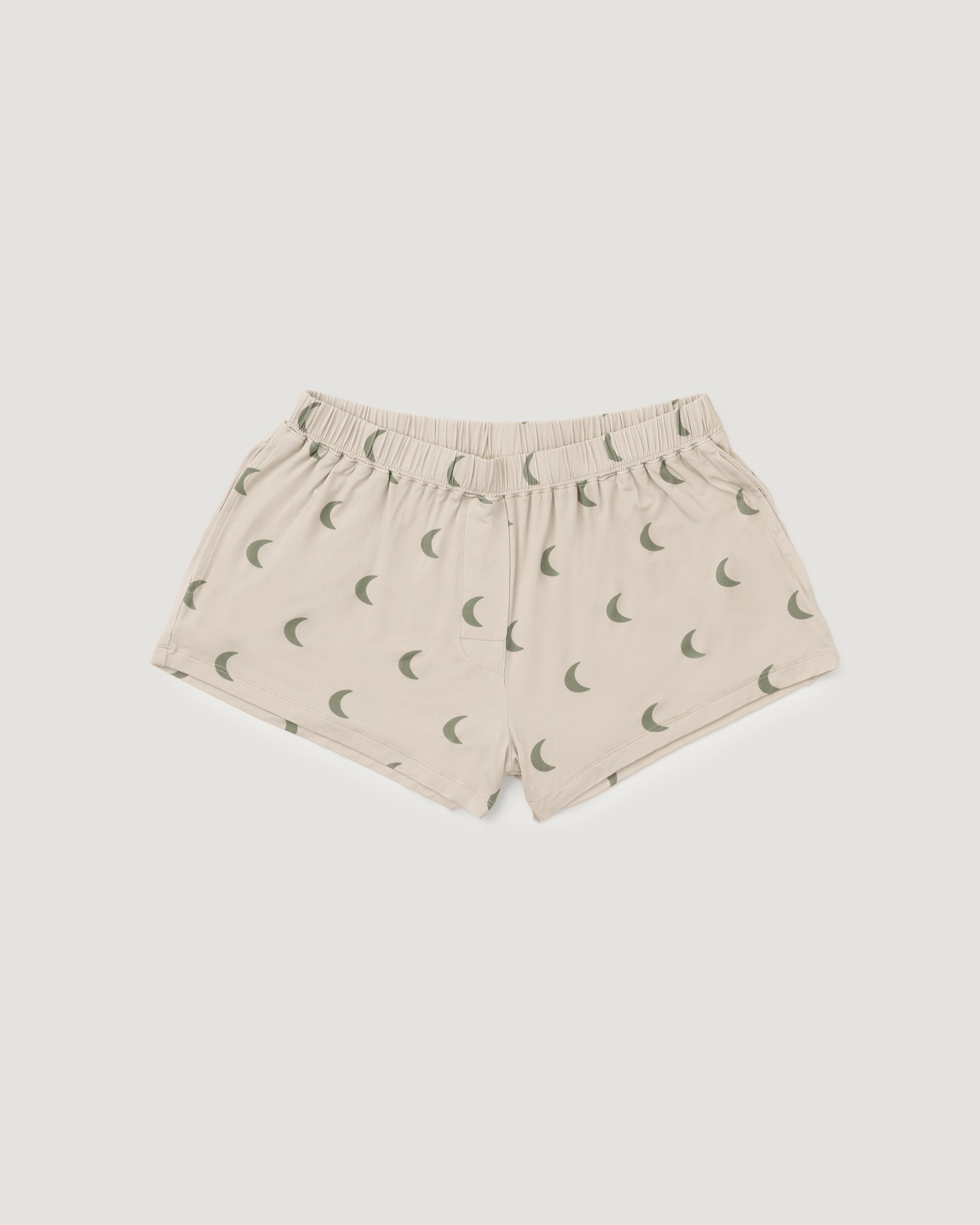 Women's Short Bamboo Pyjama Set | Moon Print