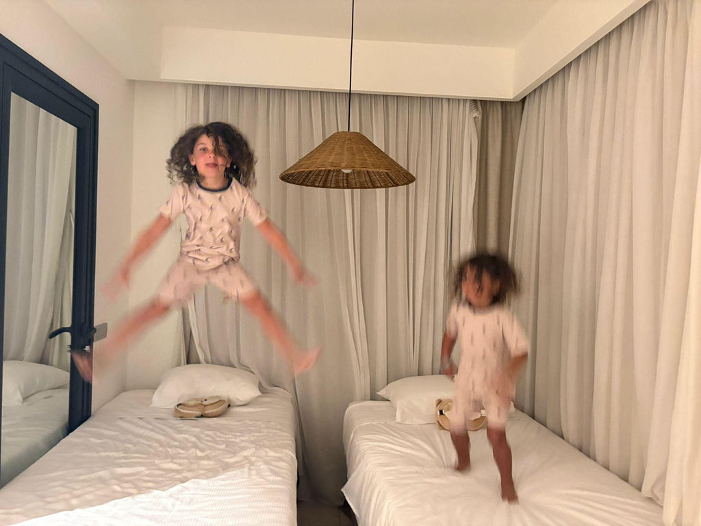 Kids' Short Bamboo Pyjamas | Moon Print