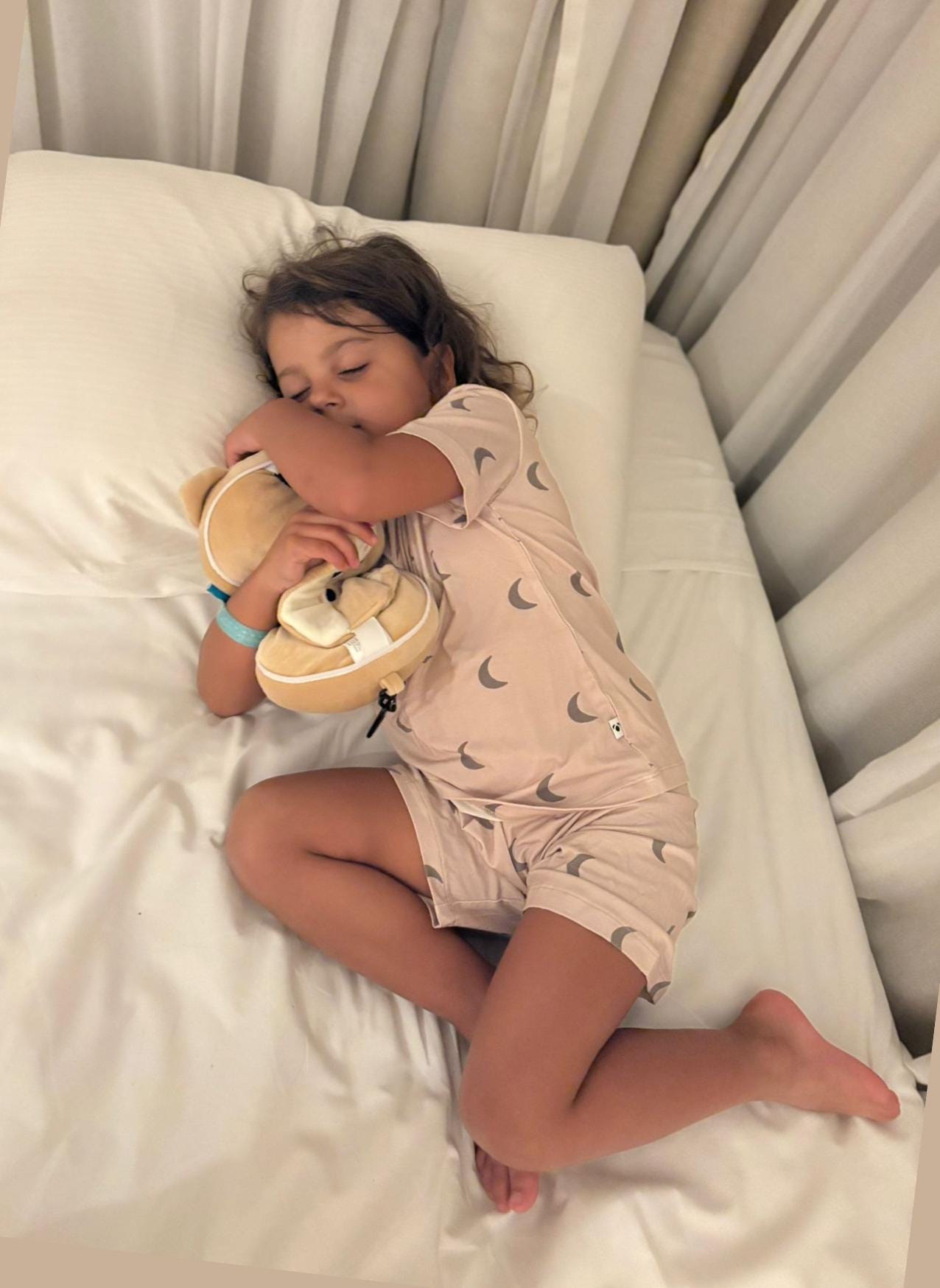 Kids' Short Bamboo Pyjamas | Moon Print