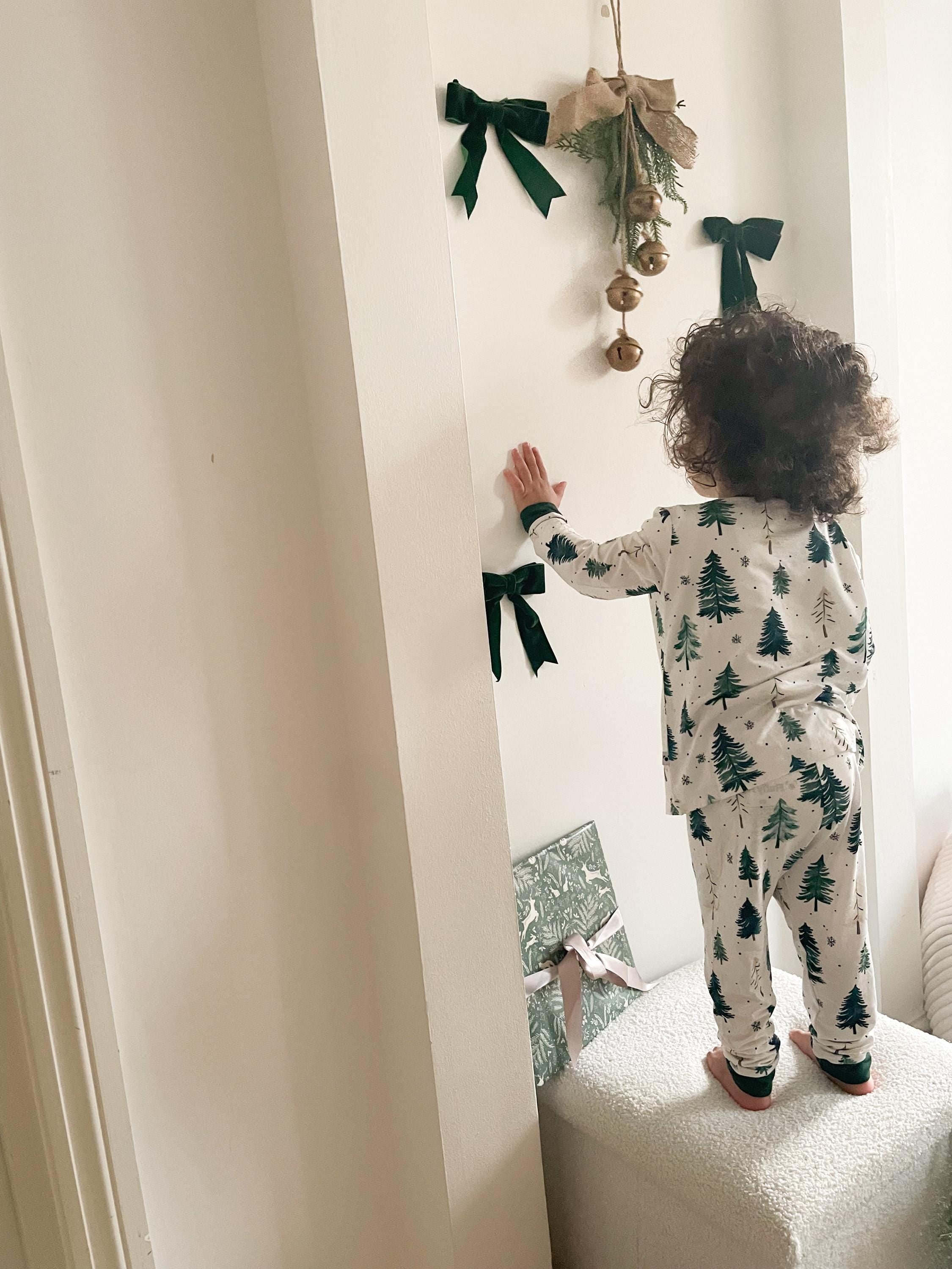 Kids Bamboo Pyjamas | Winter Pine Print