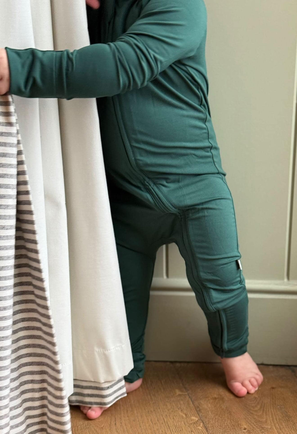 Organic Bamboo Baby Sleepsuit | Evergreen Pine