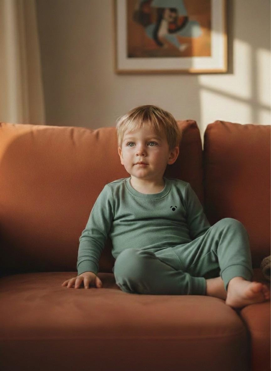 Kid's Bamboo Pyjamas | Sage Green