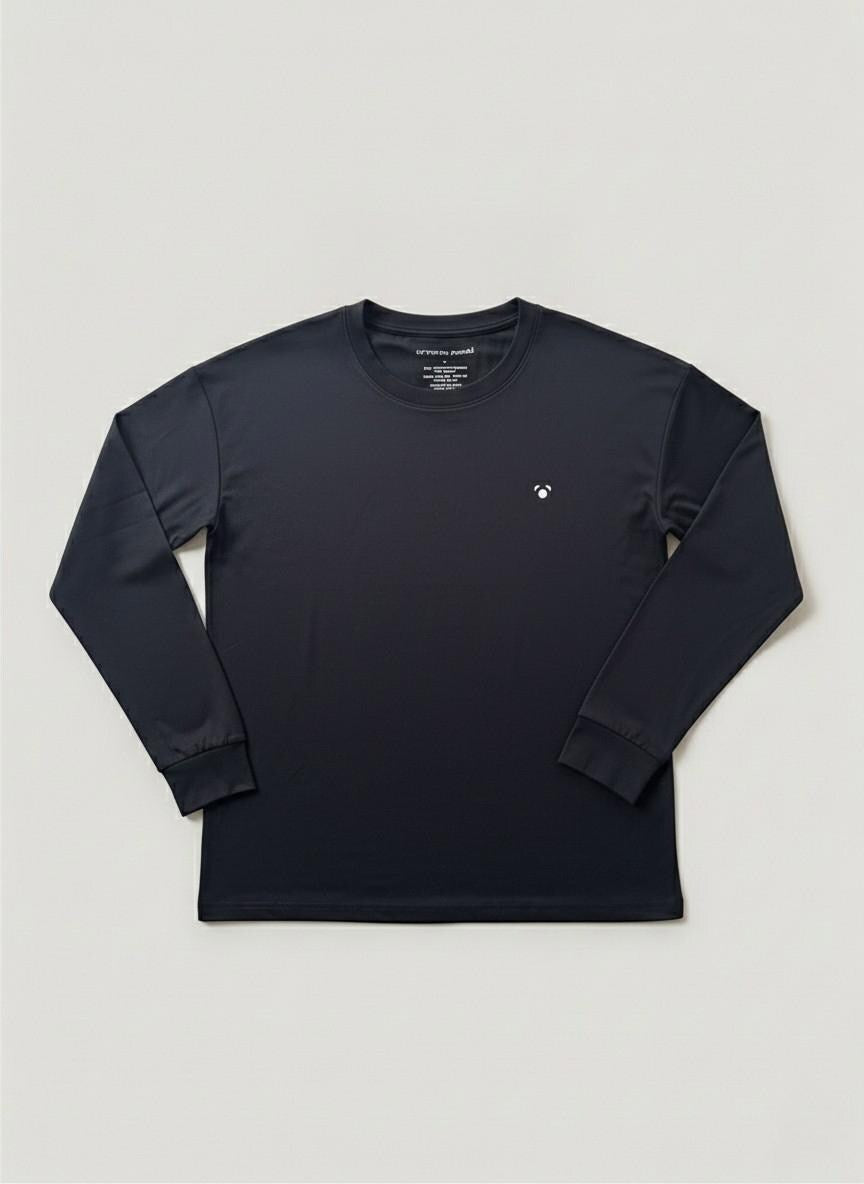 Men’s Oversized Bamboo Long Sleeve Top | Black