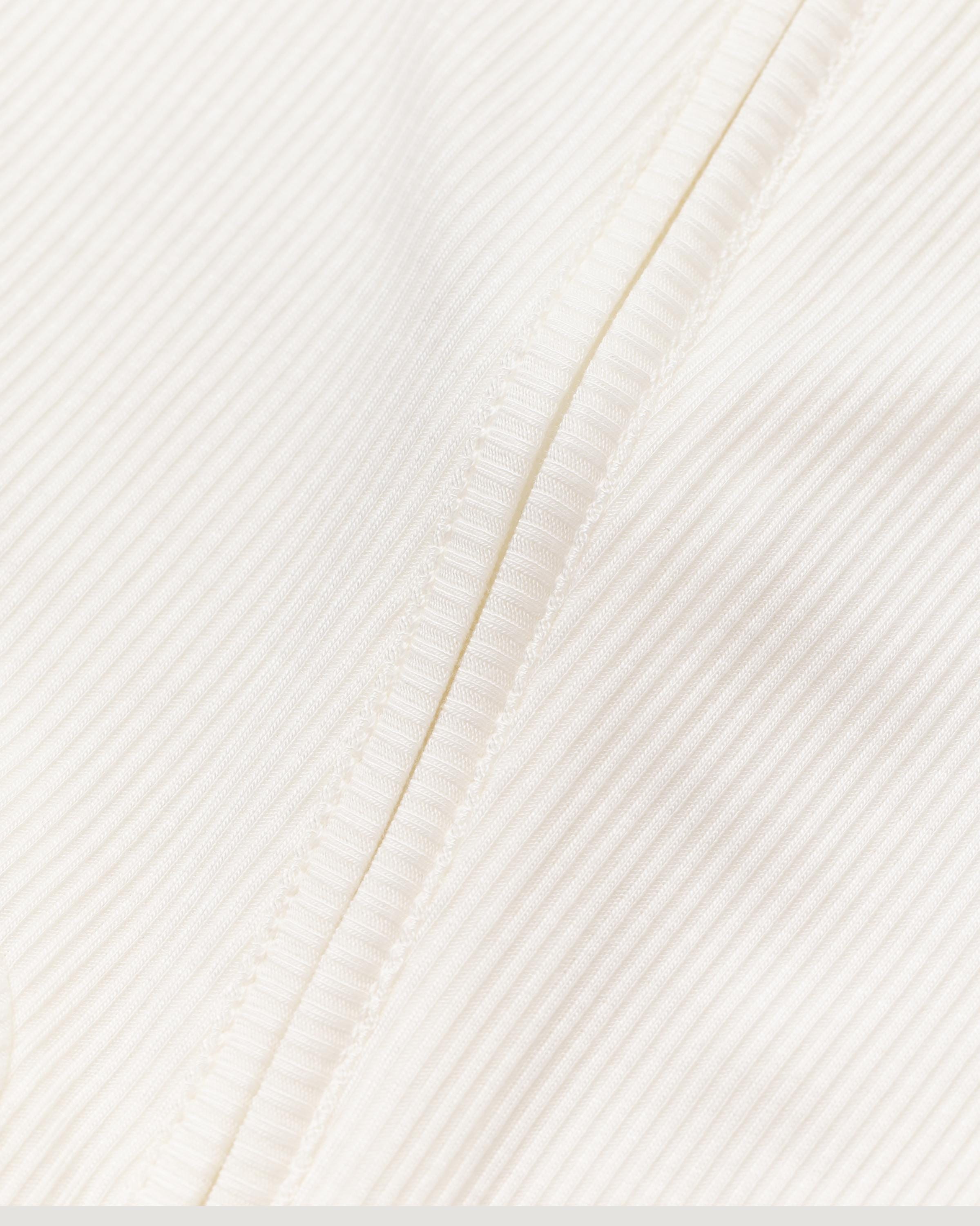 Organic Ribbed Bamboo Baby Short Romper | Milk